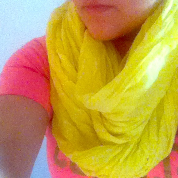 Cute yellow infinity scarf!