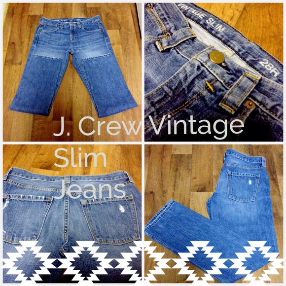 J. Crew Vintage Slim Distressed Jeans