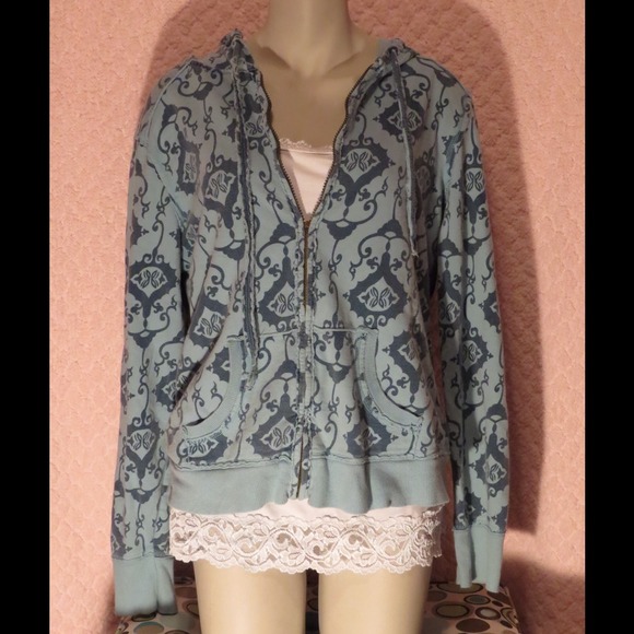 Blue Mossimo zip-up hoodie