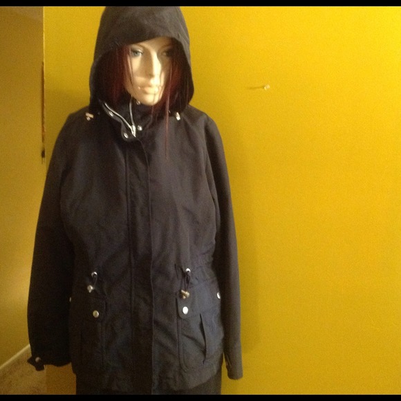 🎊 Reduced🎉Navy Women Jacket With Attached Hood🎈