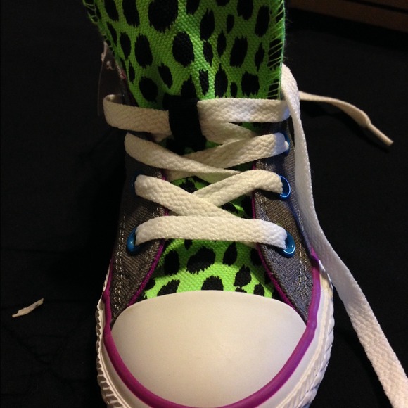 Converse AllStar Leopard print -new size 13 kids - Picture 4 of 4