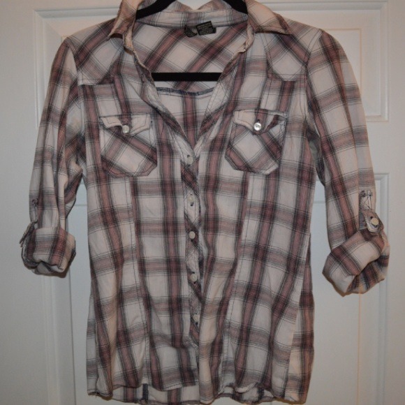 Button up plaid shirt