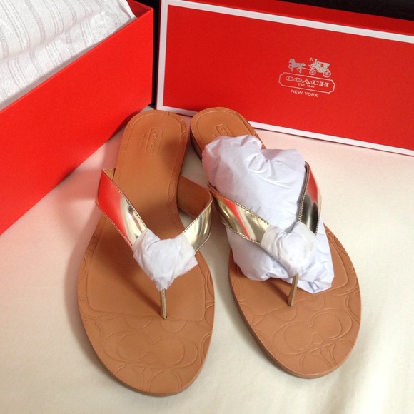 Metallic Coach Sandals