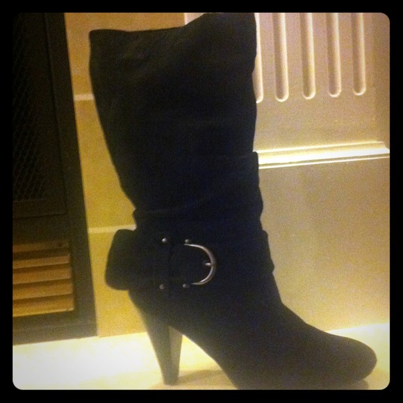 Black calf boots