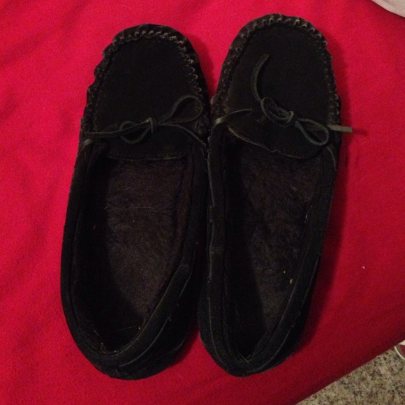 Black moccasins!
