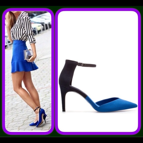 Zara Shoes - ZARA - TWO-TONE HIGH HEELS WITH ANKLE STRAP