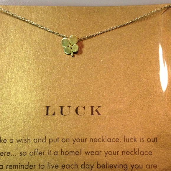Dogeared gold Luck Necklace