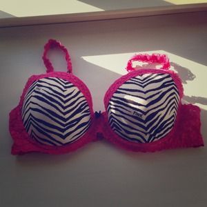 Victoria Secret Pink zebra bra