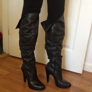 Jessica Simpson Tall Black Leather Boots