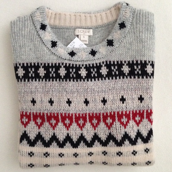 SOLD! J.Crew Warmspun Dotted Fair Isle Sweater