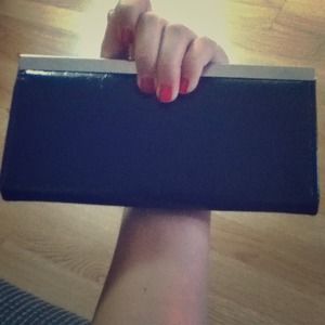 Gorgeous black metallic clutch/wallet!!!