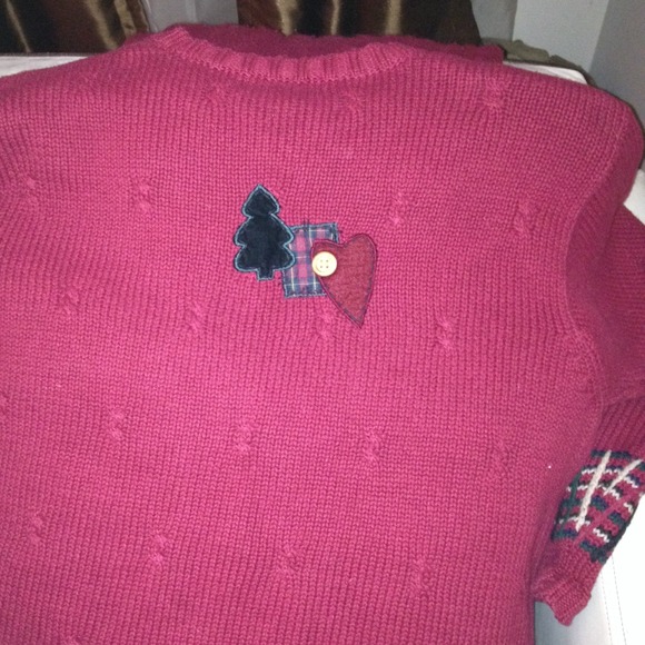 SOLD.  Ugly Christmas sweater w/snowmen. Sz L - Picture 4 of 4