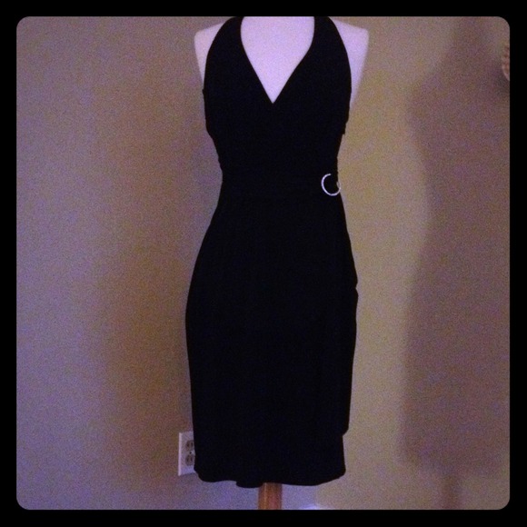 Laundry by Shelli Segal Black Halter Dress