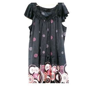 Plus size geometric print dress