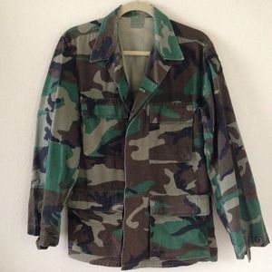 Vintage Camouflage Military Jacket