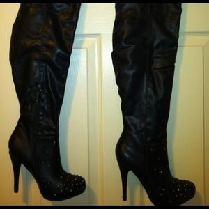 Blank thigh high boots