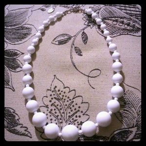 White beaded necklace