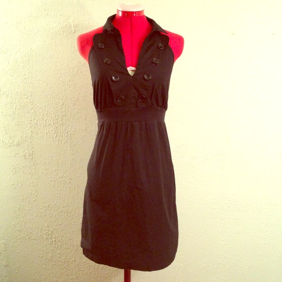 black button dress