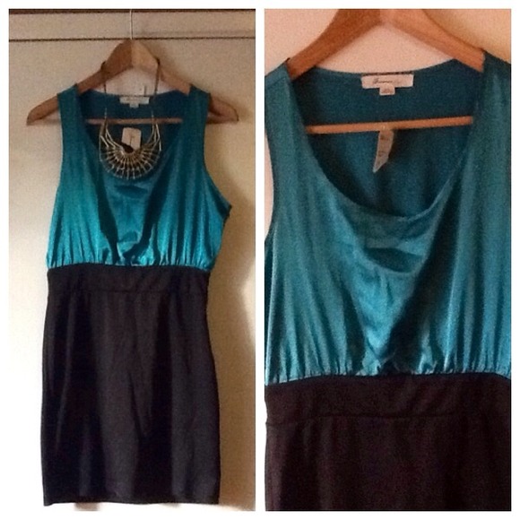 🍉Teal & Black Combo Dress - Picture 2 of 2