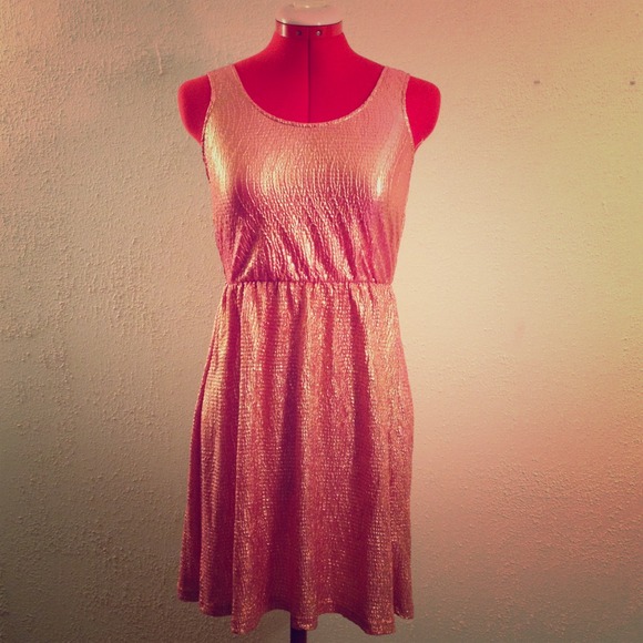 metallic dress