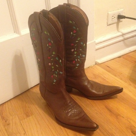 Lane by Anna Harris Falling Flowers Cowboy Boots