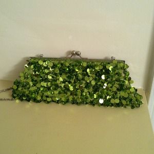 LIME GREEN, SEQUINED CLUTCH/PURSE!!!