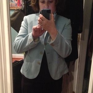 Light blue wool j crew blazer