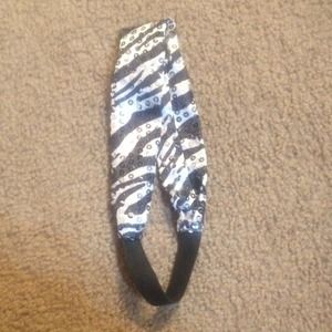Zebra & sequin headband