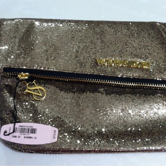 Victoria's Secret gold sparkle clutch - Picture 2 of 4