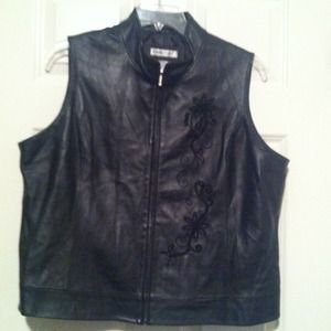 Black Leather Vest