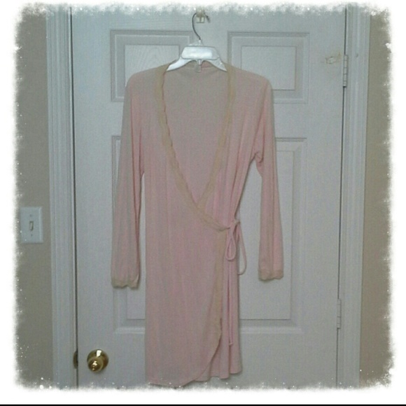Eberjay pink stripe robe NWT