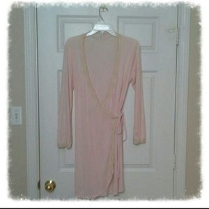 Eberjay pink stripe robe NWT