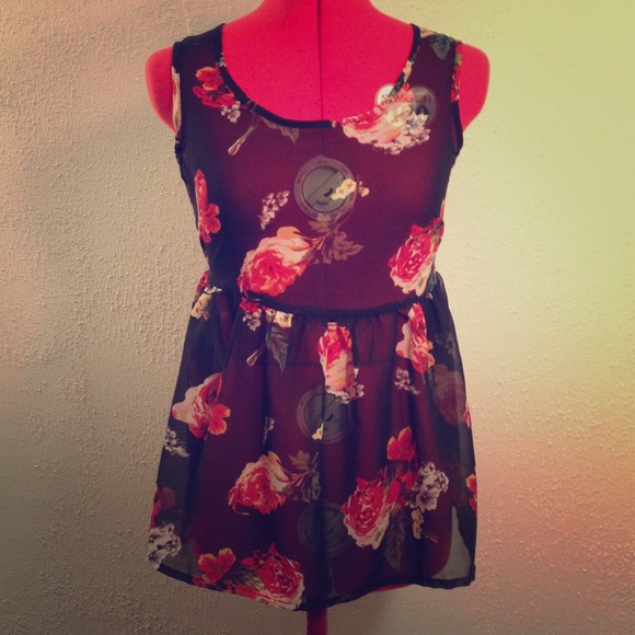 sheer rose top