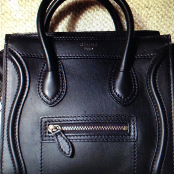 Celine Nano calfskin smooth black
