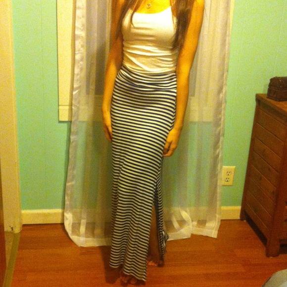 Striped maxi