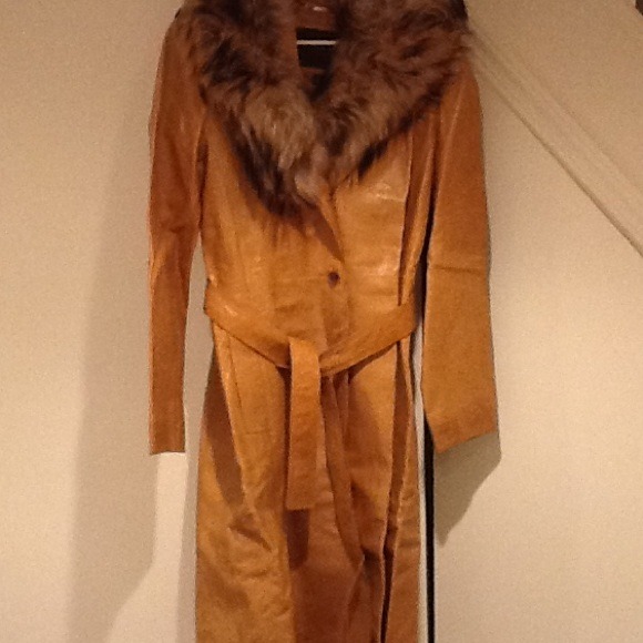 Andrew Marc camel leather coat - Picture 1 of 7