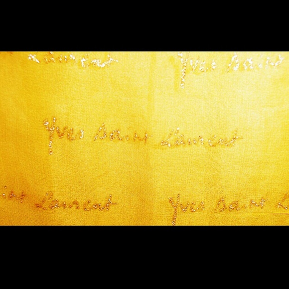 Yves Saint Laurent YSL Silk & Glitter Scarf NWOT