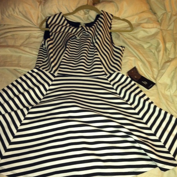 Black and white designer dress