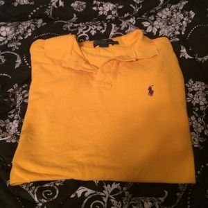 Men's short sleeve yellow Ralph Lauren polo