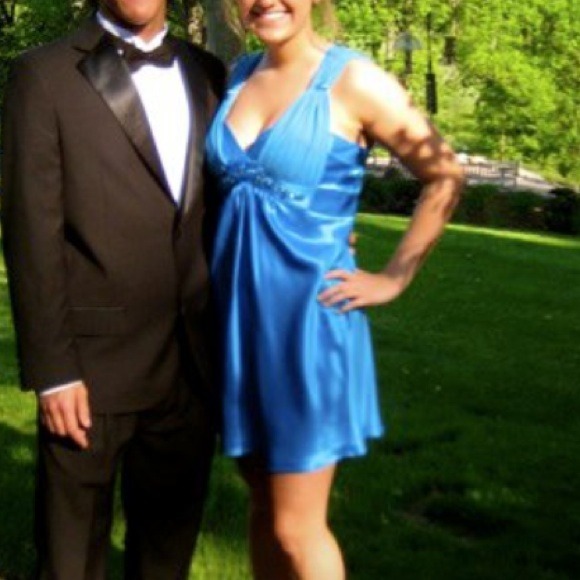 blue prom dress