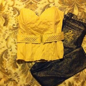 2b bebe bustier with belt