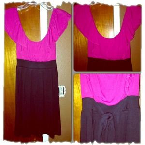 Black and pink party dress
