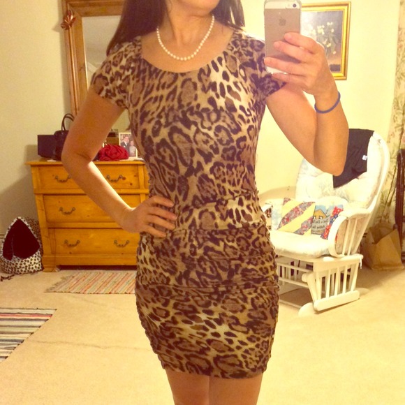BEBE Animal Print Mini Dress