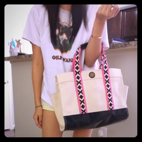 Tory Burch Handbags - tory burch canvas tote