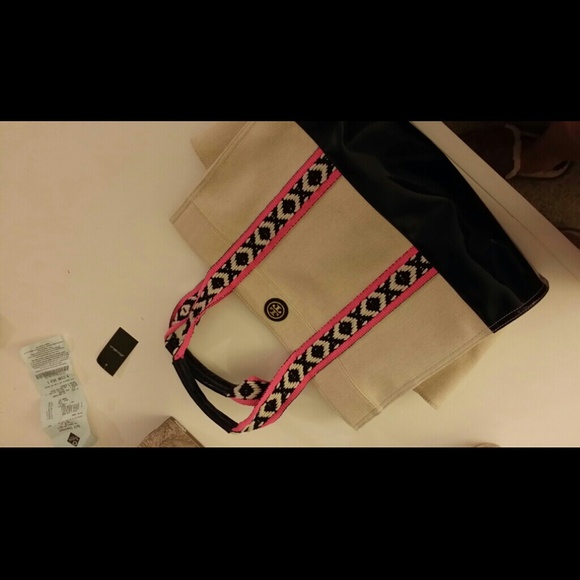 tory burch canvas tote - Picture 2 of 3