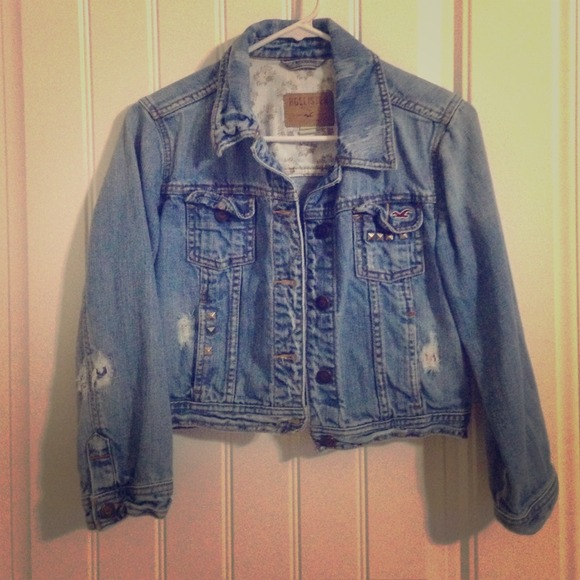 Hollister Distressed Denim jacket!