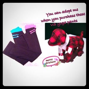Victoria's secret (VS) yoga pants Free pink dog.