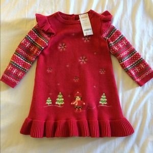 NWT red christmas dress gymboree baby 18m