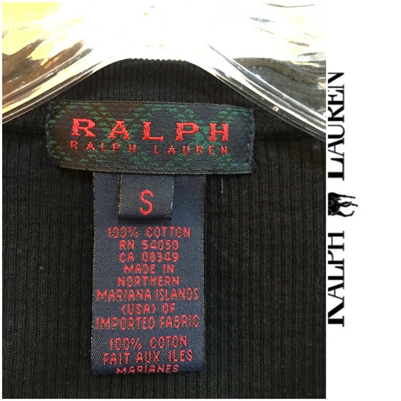Ralph Lauren Classic Short Sleeve Black Lace Up Front Top - Picture 3 of 3