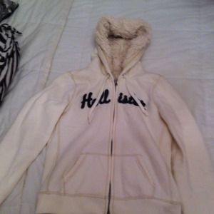 Cream Hollister zip up!
